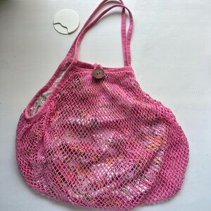 Z&L fishnet pink mermaidcore beach bag!